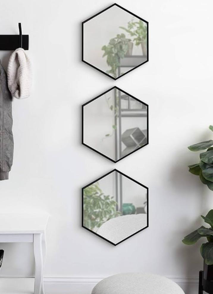 Hexagon Wall Mirror - Set of 2 - photo 2