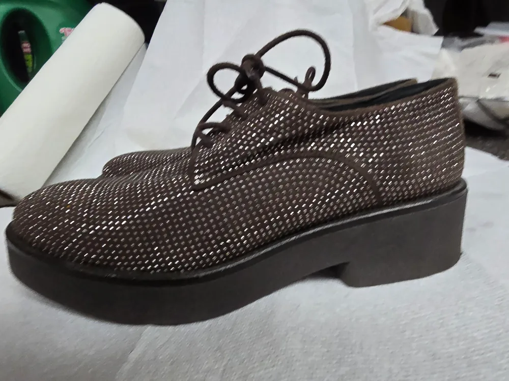 PEDRO MIRALLES Brown Embellished Oxfords women's shoes size 9 image indicator(2)