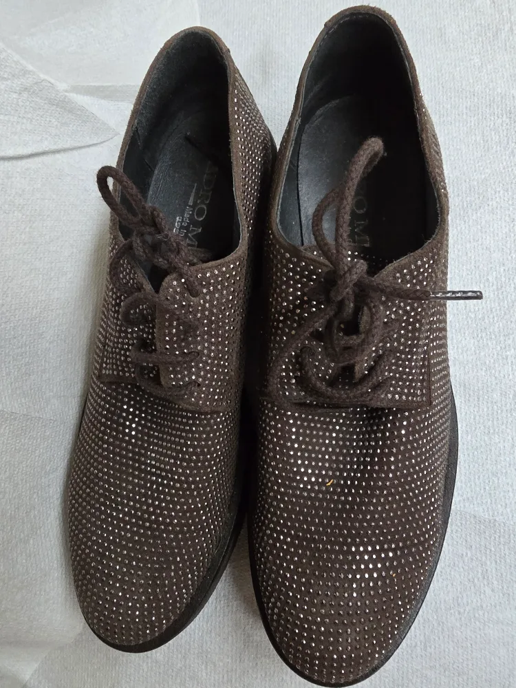 PEDRO MIRALLES Brown Embellished Oxfords women's shoes size 9 image indicator(3)