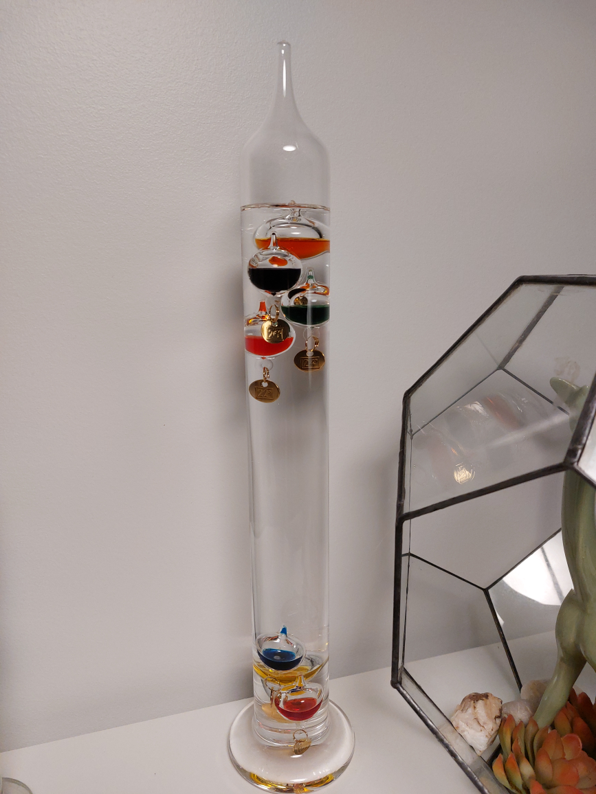🧡 17" tall colorful aesthetic Galileo thermometer