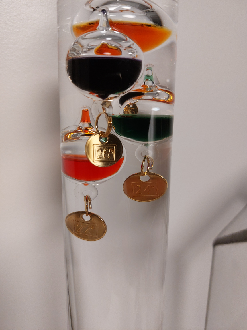 🧡 17" tall colorful aesthetic Galileo thermometer - photo 4