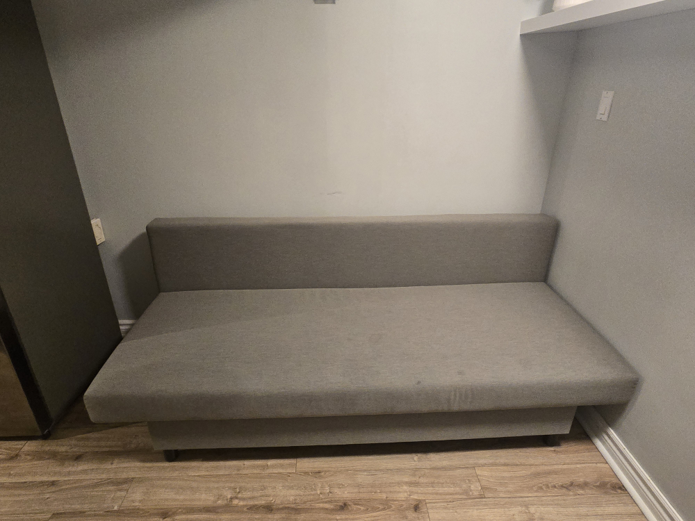 Grey Sofa Bed with Storage - photo 4