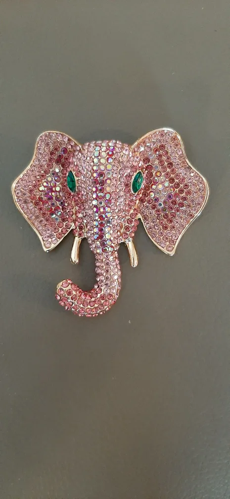 Elephant Rhinestone Brooch thumbnail