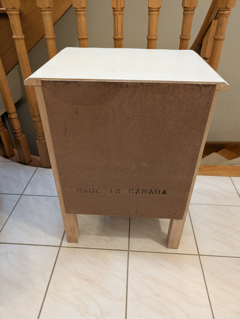 White Wooden Nightstand - Made in Canada - photo 4