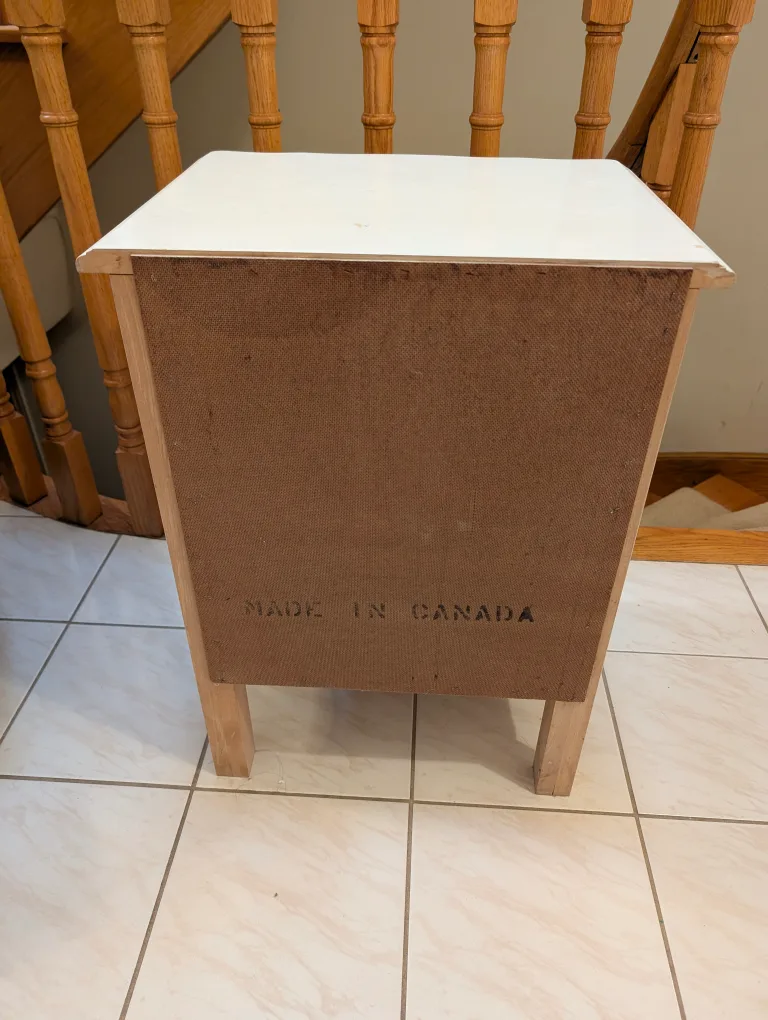 White Wooden Nightstand - Made in Canada image indicator(4)