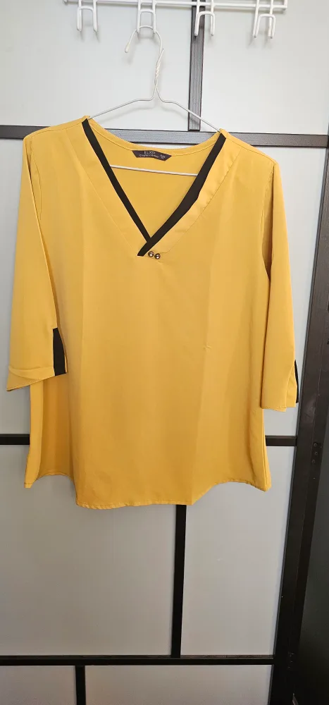 Yellow Office Blouse - Size M thumbnail