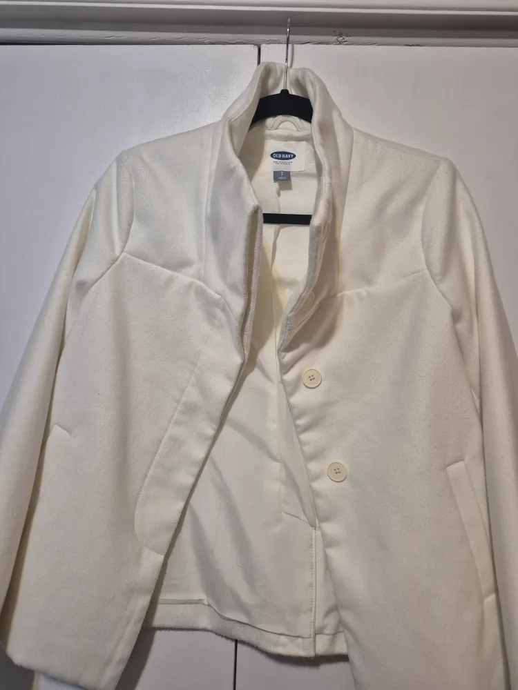 Old Navy White Coat - Size Small thumbnail