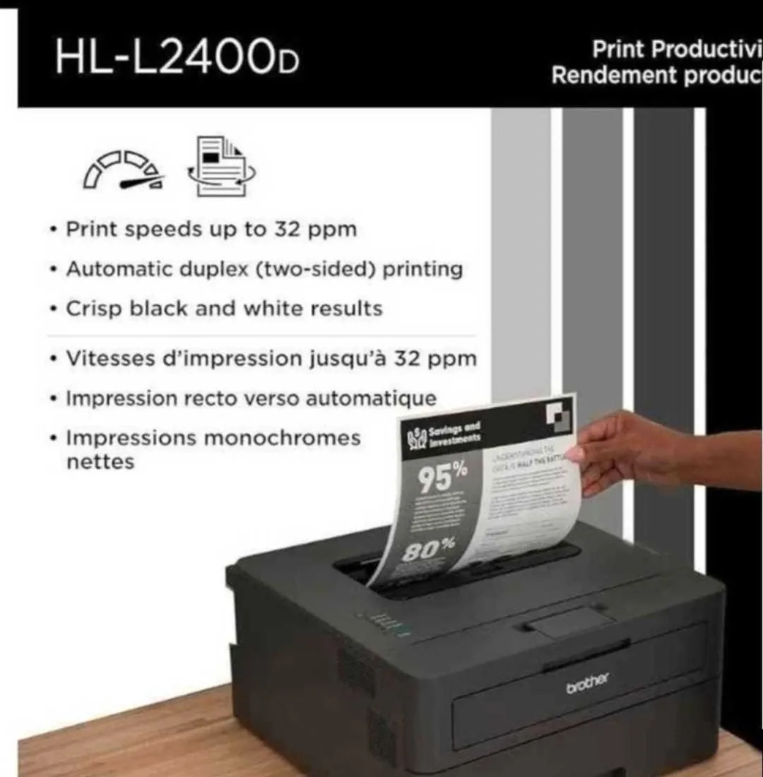 Brother HLL2400D Monochrome All-In-One Laser Printer image indicator(8)