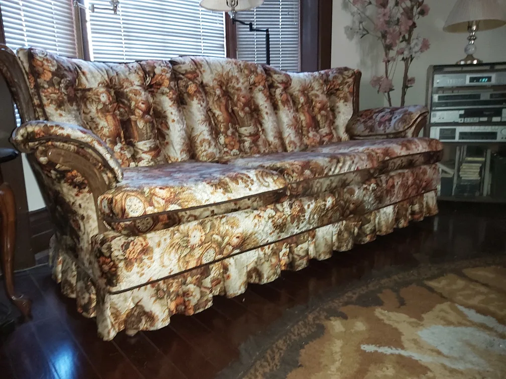 Floral Patterned Sofa and Armchair Set thumbnail
