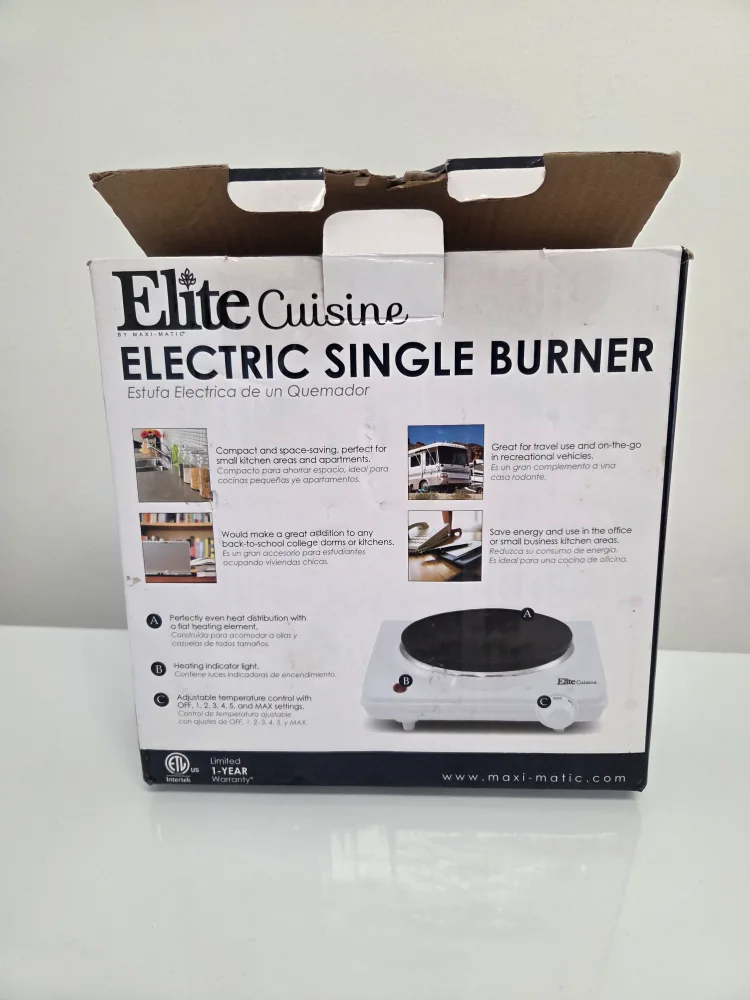 Elite Cuisine Electric Single Burner ESB-301F image indicator(3)
