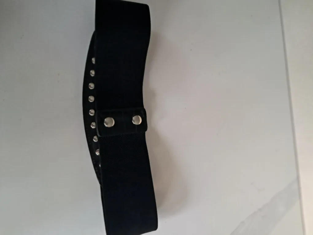 Black Elastic Rhinestone Belt image indicator(3)