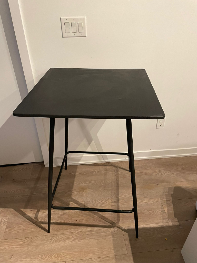 Black Bar Stool and Table Set - photo 2