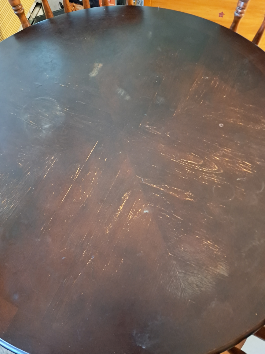 Round Wooden Dining Table with 5 Chairs - photo 2