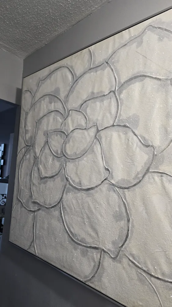 Silver Floral Wall Art thumbnail