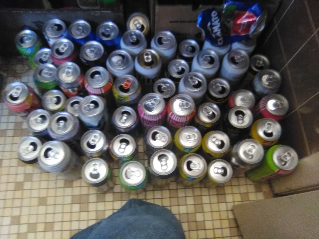 collection of all any kind of empties for cancer awareness