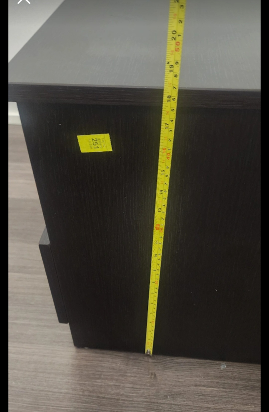 Black Nightstand with Drawer - photo 2