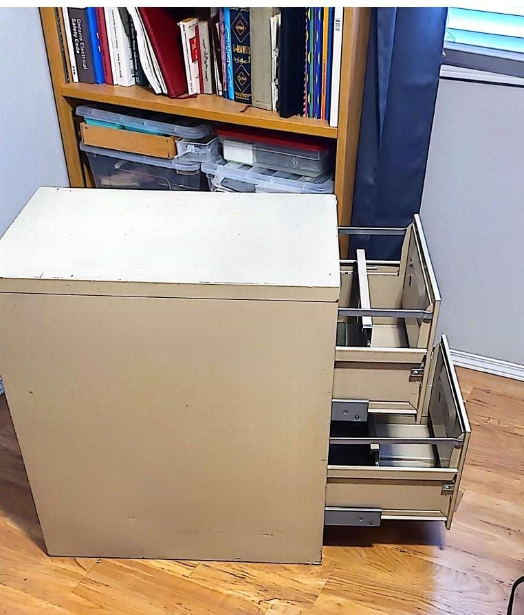 Beige Two-Drawer Filing Cabinet