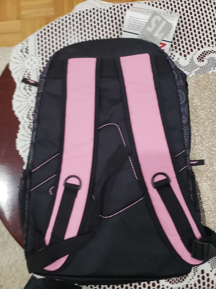 Athletic Works Black & Pink Backpack with bonus gift image indicator(3)