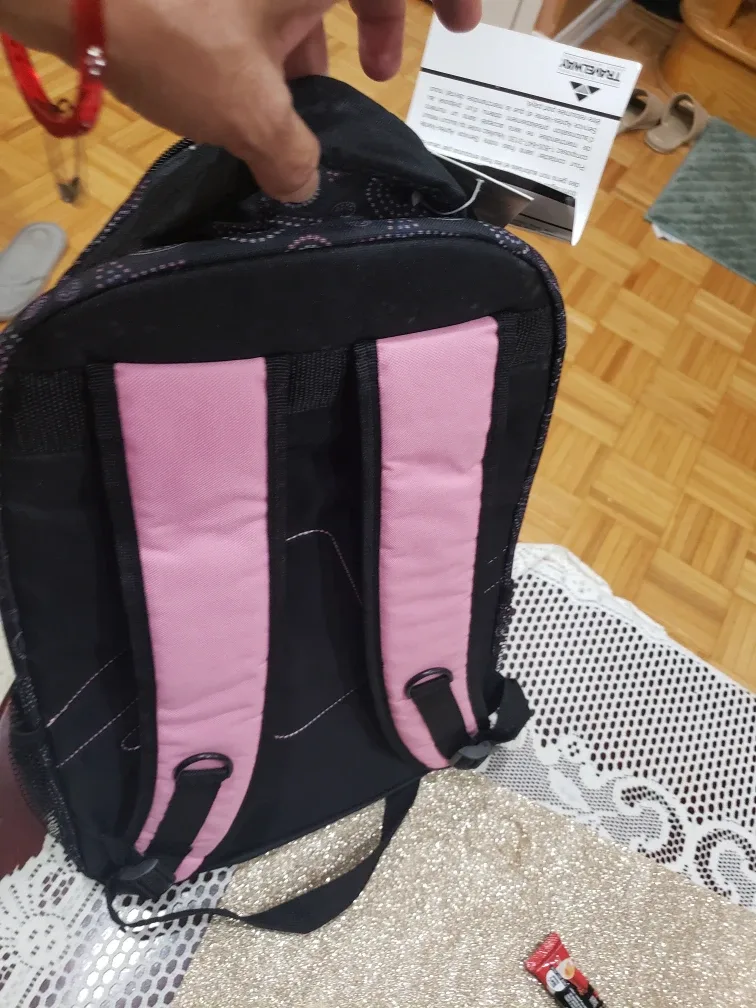 Athletic Works Black & Pink Backpack with bonus gift image indicator(8)
