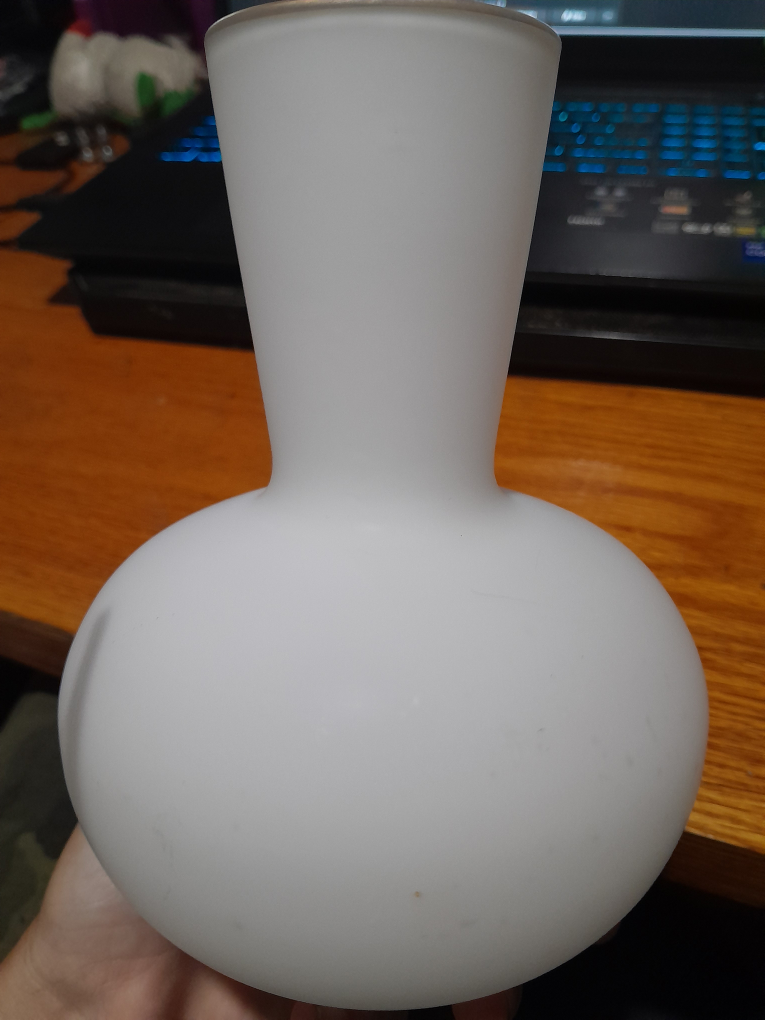 Floral White Glass Vase - photo 3