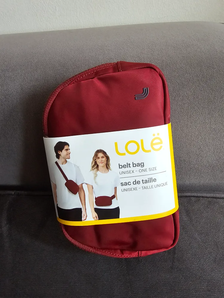 Lolë Unisex Belt Bag, Burgundy/Maroon/Red Wine 🧡 thumbnail