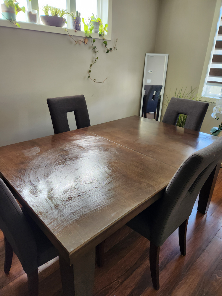 Dining Table with 4 Chairs - Grey