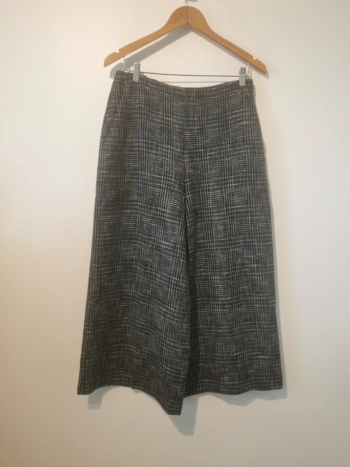 Massimo dutti s10 wide leg pants wool and cotton image indicator(2)