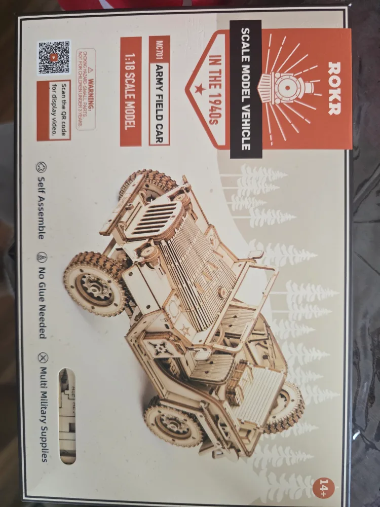 ROKR MC701 Army Field Car 1:18 Scale Model thumbnail