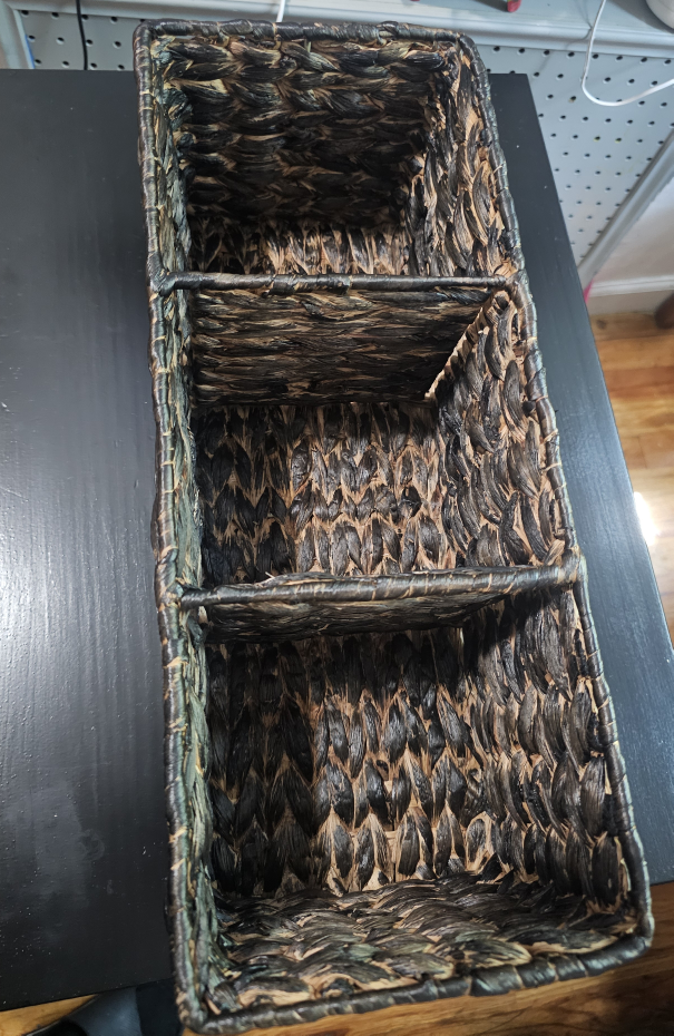 Woven 3-Compartment Storage Basket