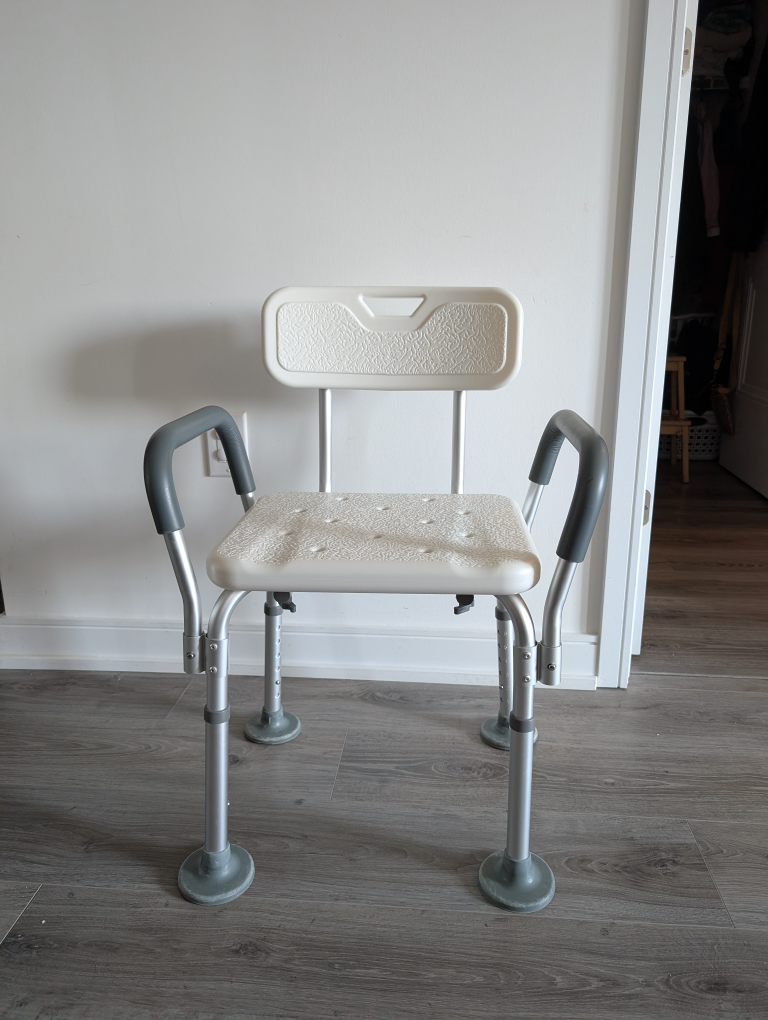 Adjustable Bath and Shower Chair with Back