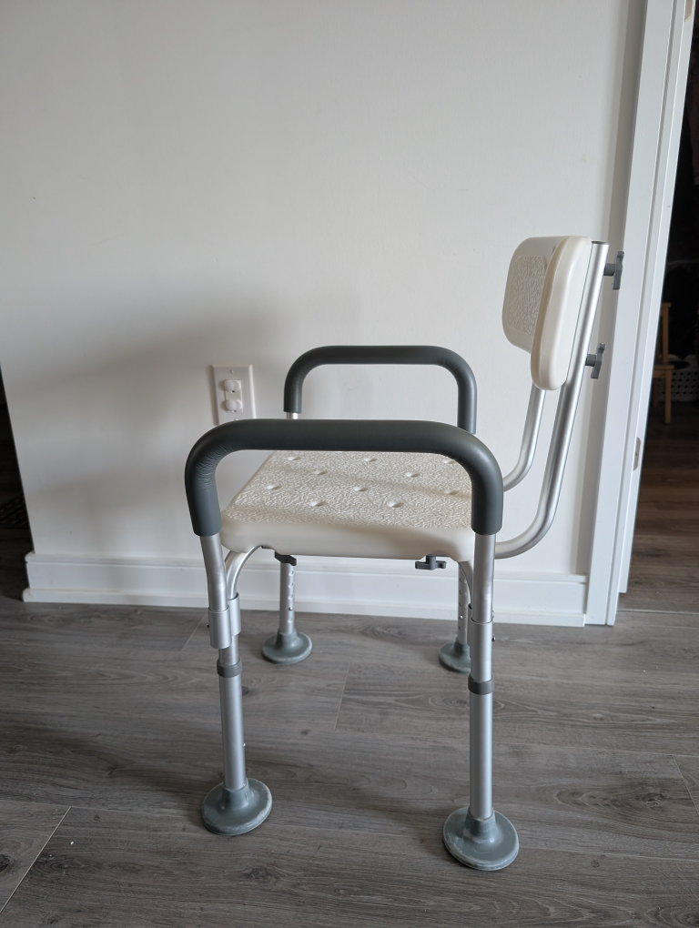 Adjustable Bath and Shower Chair with Back - photo 2