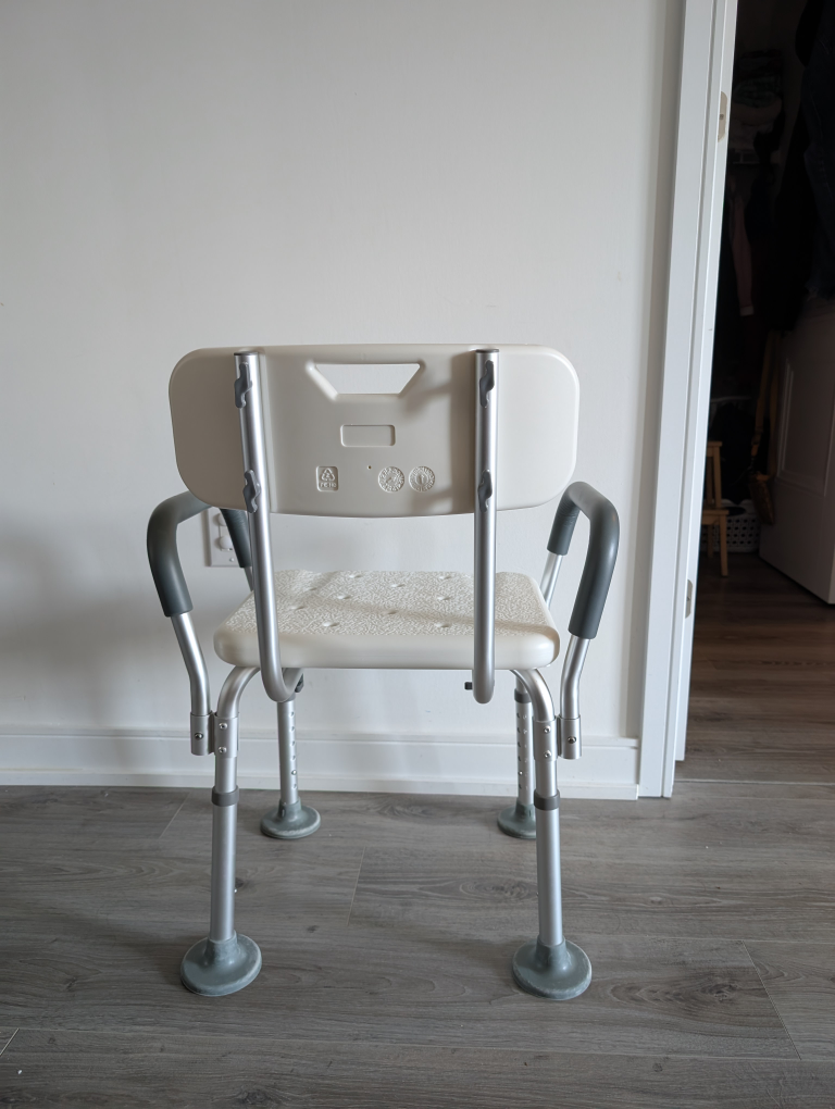 Adjustable Bath and Shower Chair with Back - photo 3