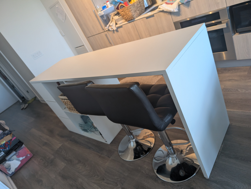 White Kitchen Island with Storage - photo 3