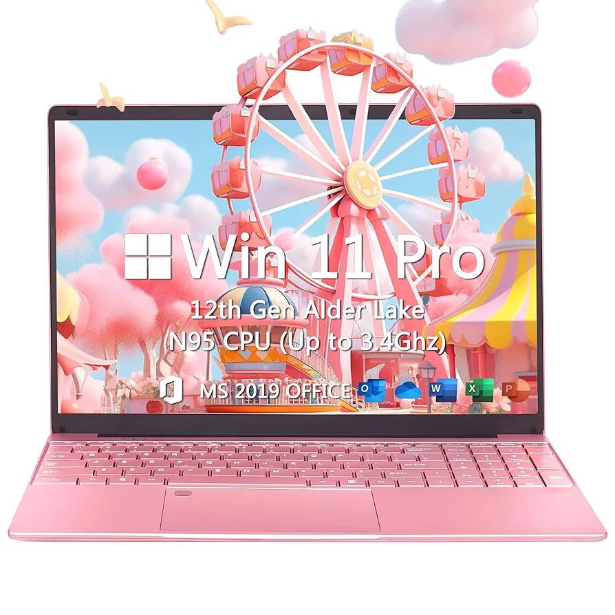 New Svikou Notebook, Pink, Win 11 Pro, and MS Office 2019