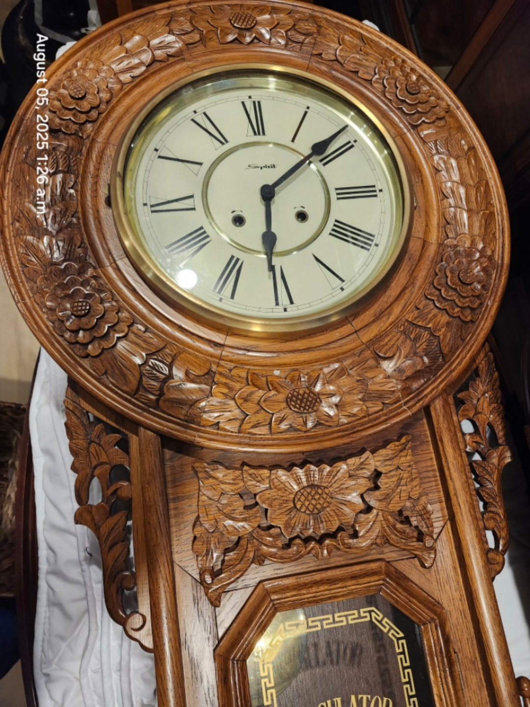 Antique Sangalli Regulator Wall Clock