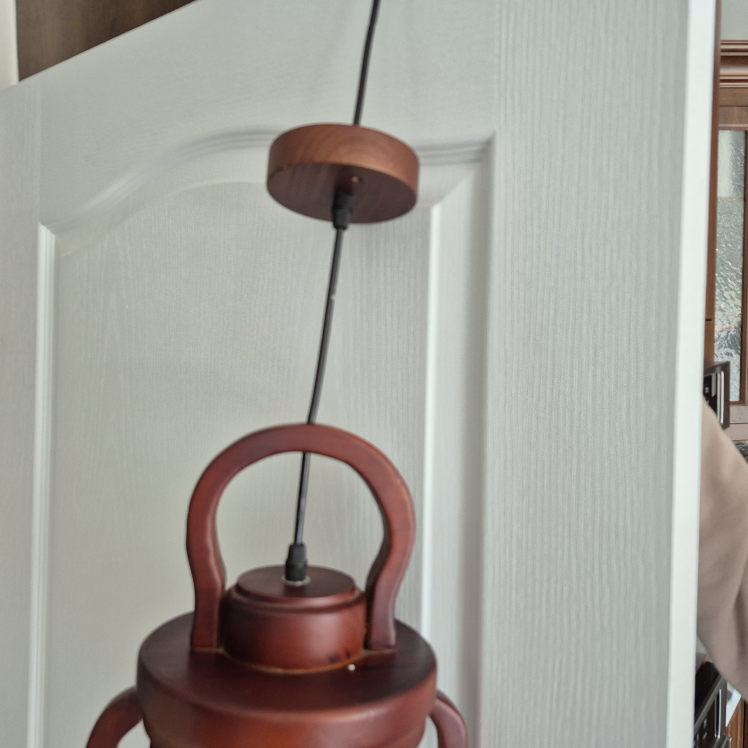 Wooden Lantern Pendant Light - photo 4