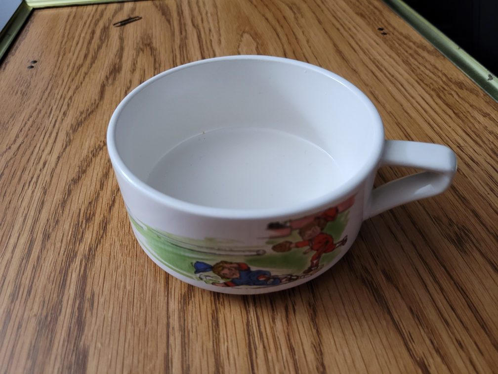 Vintage Lipton Soup Kids' Bowl – Baseball Scene - photo 2
