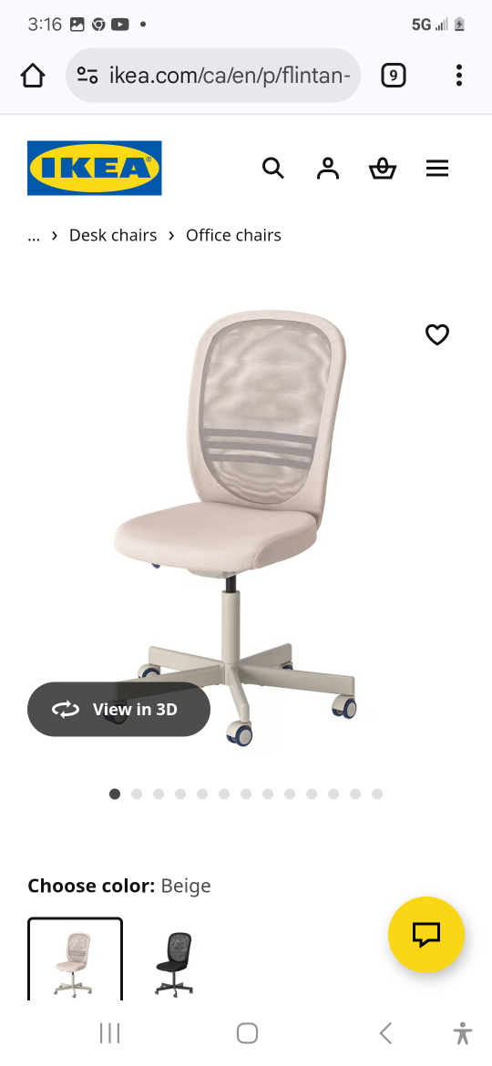 IKEA Renberget White Office Chair - photo 4