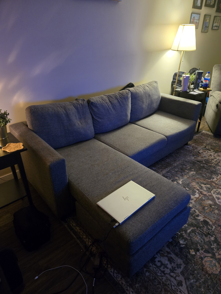 Grey Sectional delivery avaliable