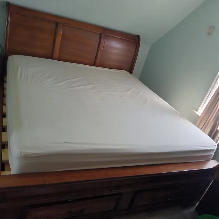 Bedroom Set - Bed Frame,nightstands,chester,dresser and mirror thumbnail