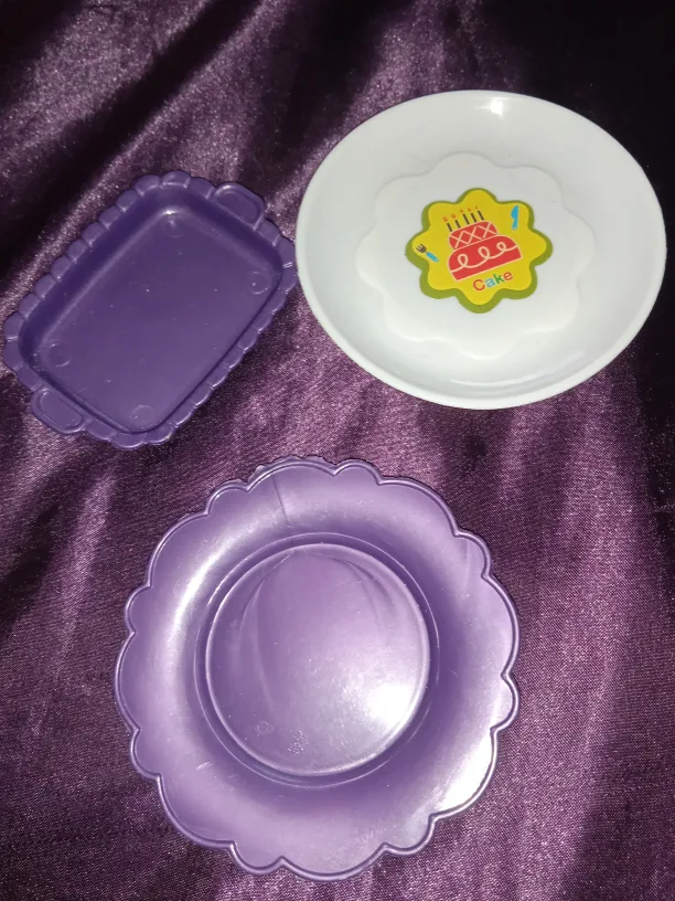 Toy Dishes - Purple & White thumbnail