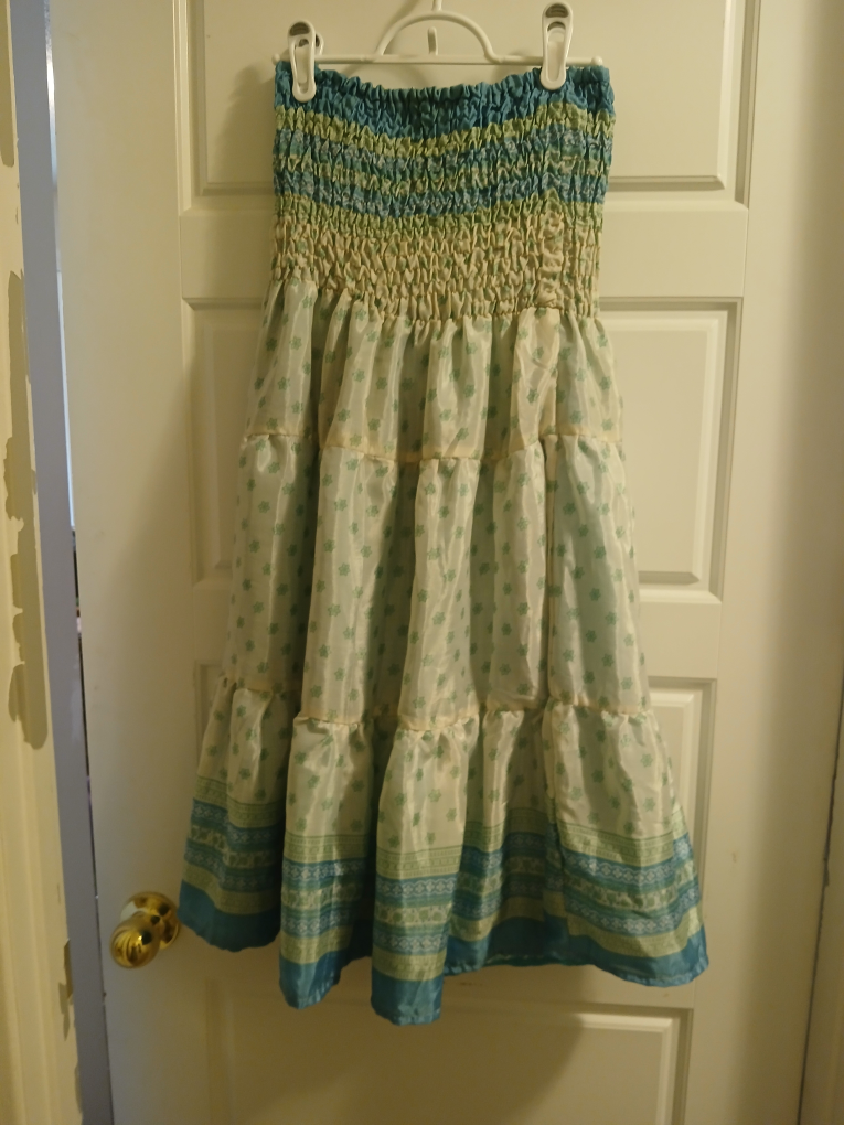 Boho Strapless Dress - Teal - photo 3
