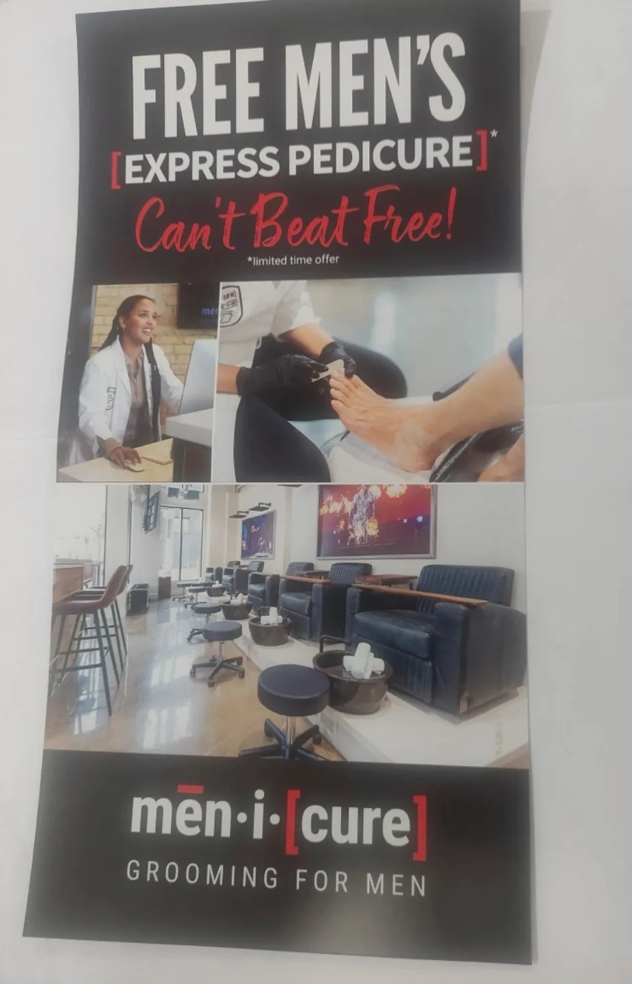 Free men's pedicure coupon thumbnail