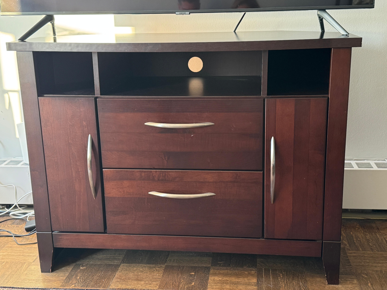 Dark Wood TV Stand - 42" x 20"