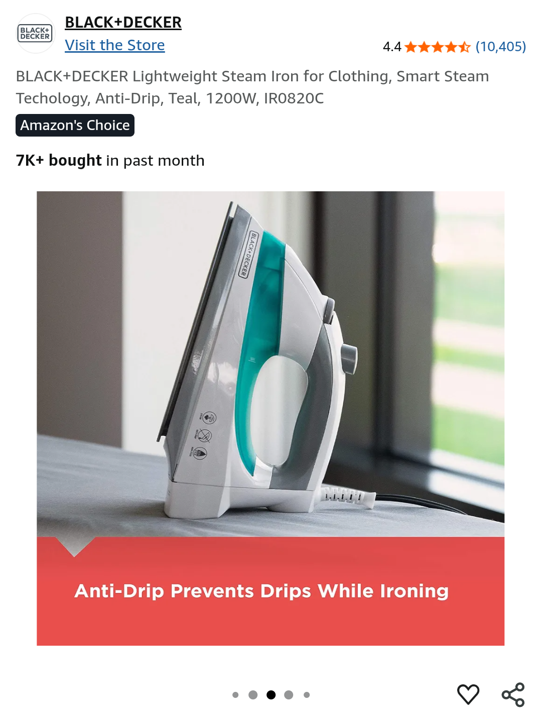 BLACK+DECKER Steam Iron - Teal - photo 2