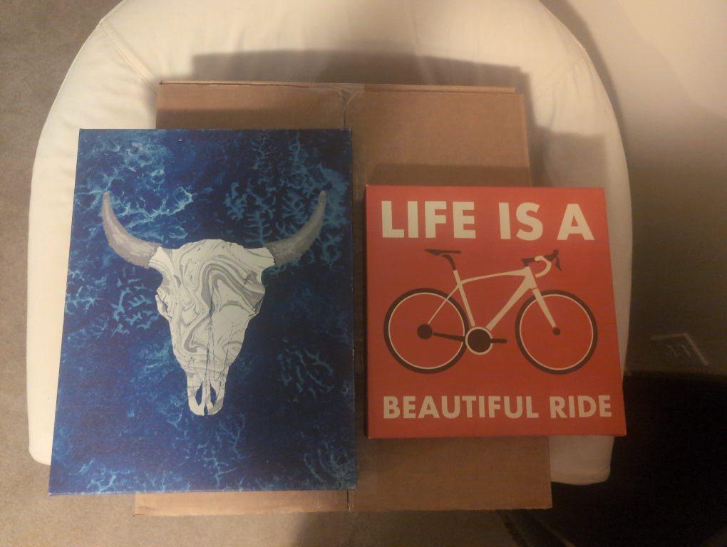 Wall Art - Bull Skull & Bicycle Theme