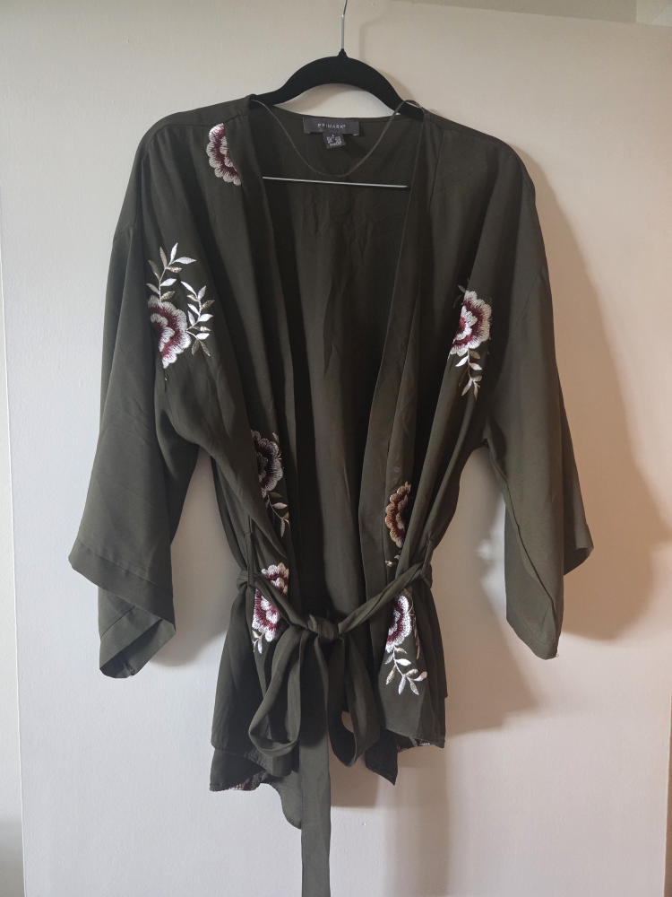 Primark Olive Green Floral Kimono - photo 2