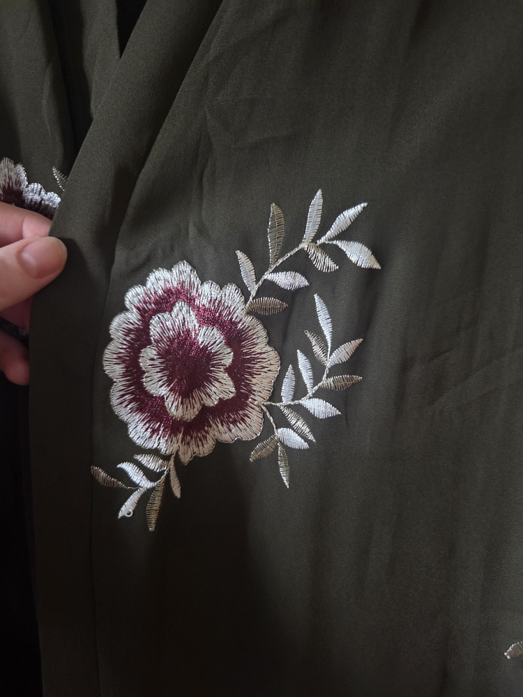 Primark Olive Green Floral Kimono - photo 3