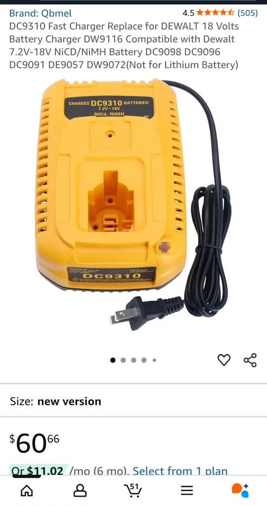 New DEWALT DC9310 Battery Charger image indicator(4)