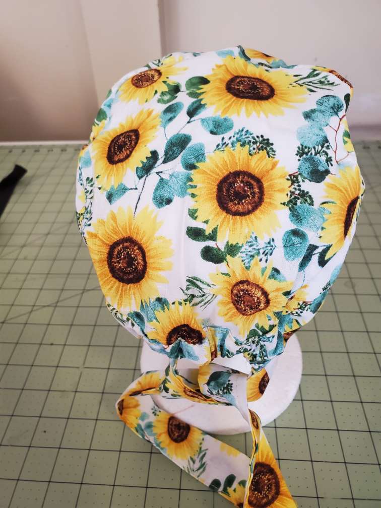 Sunflower Print Scrub Cap New - photo 3